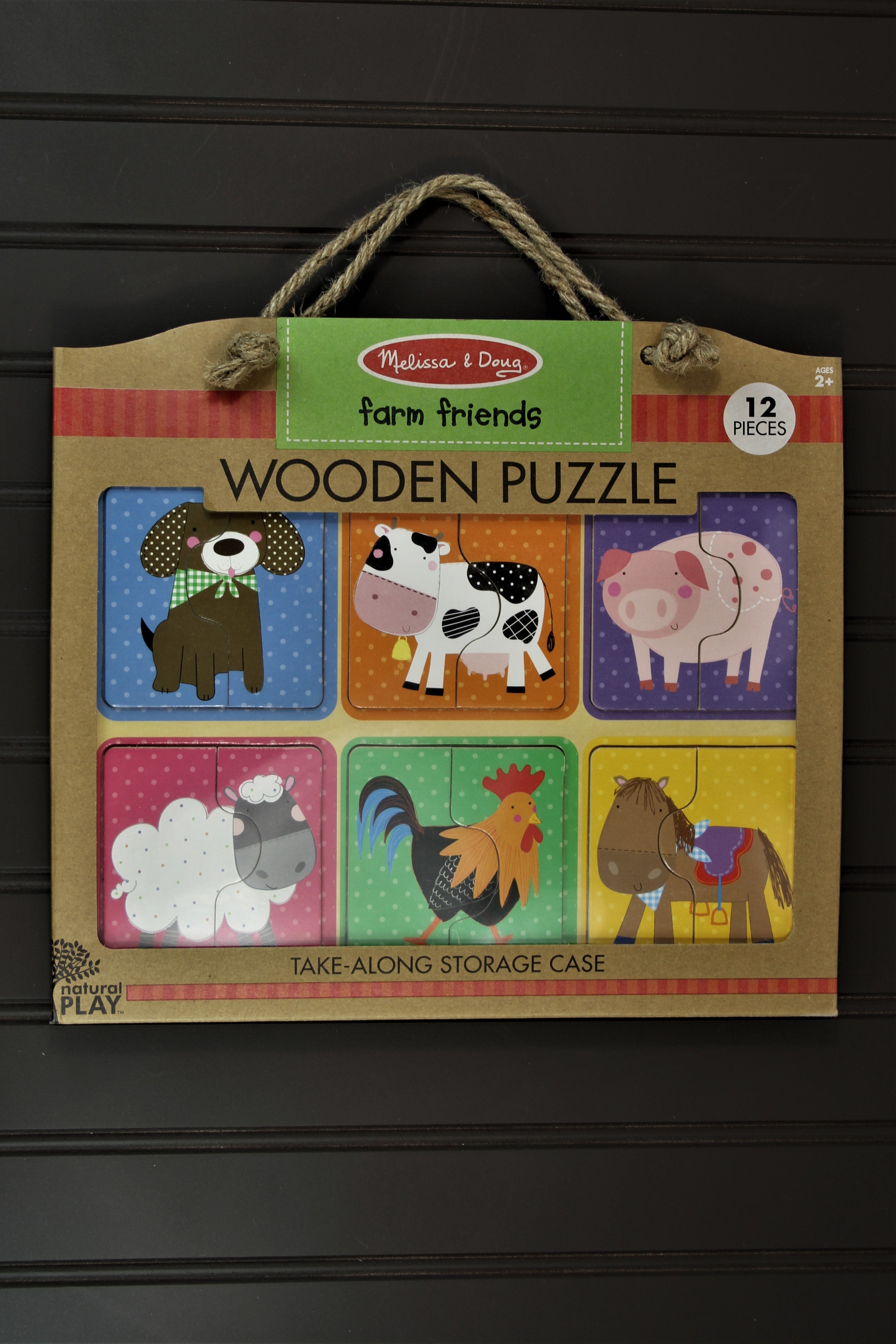 Melissa & Doug Natural Wood Puzzle Case