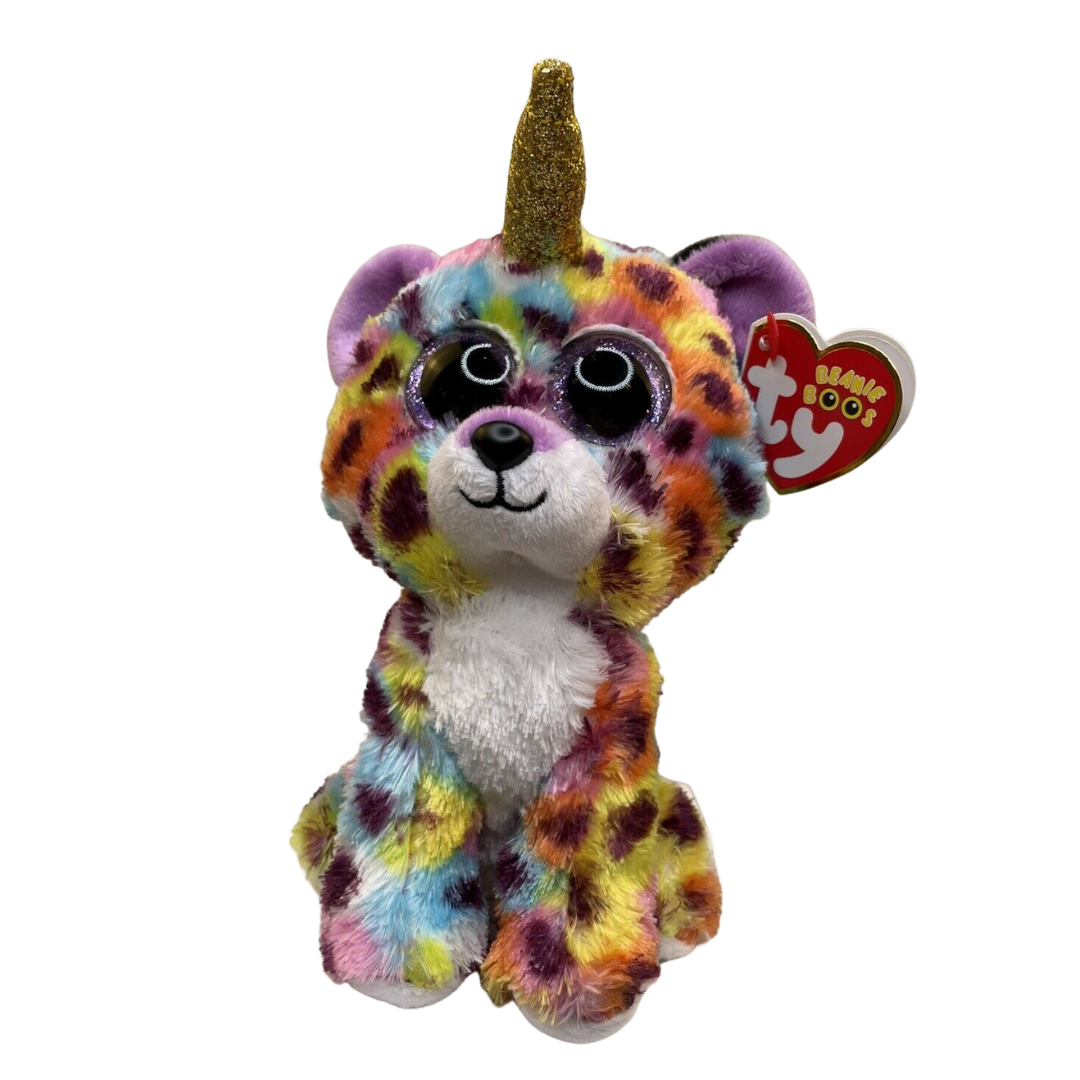 Ty Beanie Boo Original Unicorn Leopard Giselle Plush T.Noelle